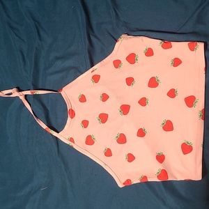 Strawberry halter crop top 🍓